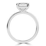 Emerald Lab Created Diamond Solitaire Engagement Ring in White Gold (MVSLG1344-W)