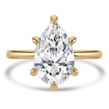 Pear Lab Created Diamond Hidden Halo Solitaire with Accents Engagement Ring in Yellow Gold (MVSLG1351-Y)