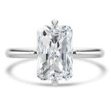 Radiant Lab Created Diamond Compass Prong Solitaire Engagement Ring in White Gold (MVSLG1356-W)