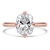 Cushion Lab Created Diamond Compass Prong Solitaire Engagement Ring in Rose Gold (MVSLG1357-R)