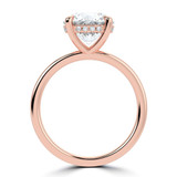 Round Lab Created Diamond Hidden Halo Solitaire with Accents Engagement Ring in Rose Gold (MVSLG1361-R)