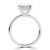 Round Lab Created Diamond Hidden Halo Solitaire with Accents Engagement Ring in White Gold (MVSLG1361-W)