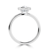 Pear Lab Created Diamond Bezel Set Open Bridge Solitaire Engagement Ring in White Gold (MVSLG1365-W)