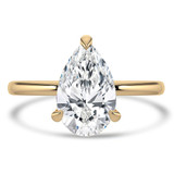 Pear Lab Created Diamond Hidden Halo Open Bridge Solitaire with Accents Engagement Ring in Yellow Gold (MVSLG1372-Y)