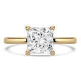 Princess Lab Created Diamond Solitaire Engagement Ring in Yellow Gold (MVSLG1374-Y)