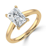 Radiant Lab Created Diamond Cathedral Open Bridge Solitaire Engagement Ring in Yellow Gold (MVSLG1376-Y)