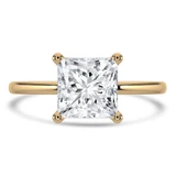 Princess Lab Created Diamond Solitaire Engagement Ring in Yellow Gold (MVSLG1377-Y)