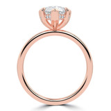 Pear Lab Created Diamond Hidden Halo Solitaire with Accents Engagement Ring in Rose Gold (MVSLG1380-R)