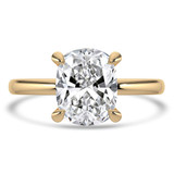 Cushion Lab Created Diamond Hidden Halo Solitaire with Accents Engagement Ring in Yellow Gold (MVSLG1381-Y)