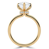 Pear Lab Created Diamond Hidden Halo Solitaire with Accents Engagement Ring in Yellow Gold (MVSLG1385-Y)