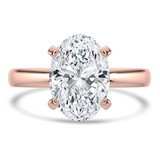 Oval Lab Created Diamond Solitaire Engagement Ring in Rose Gold (MVSLG1386-R)