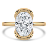 Oval Lab Created Diamond Tension Set Solitaire Engagement Ring in Yellow Gold (MVSLG1399-Y)