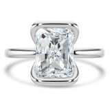 Radiant Lab Created Diamond Tension Set Solitaire Engagement Ring in White Gold (MVSLG1402-W)
