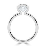 Cushion Lab Created Diamond Tension Set Solitaire Engagement Ring in White Gold (MVSLG1403-W)