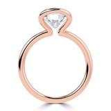 Round Lab Created Diamond Tension Set Solitaire Engagement Ring in Rose Gold (MVSLG1404-R)