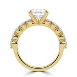 Pear Lab Created Diamond Solitaire with Accents Engagement Ring in Yellow Gold (MVSLG1407-Y)
