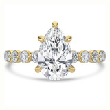 Pear Lab Created Diamond Solitaire with Accents Engagement Ring in Yellow Gold (MVSLG1407-Y)