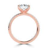 Radiant Lab Created Diamond Solitaire with Accents Engagement Ring in Rose Gold (MVSLG1415-R)