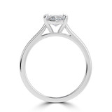 Marquise Lab Created Diamond Cathedral Solitaire Engagement Ring in White Gold (MVSLG1416-W)