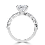 Pear Lab Created Diamond Hidden Halo Solitaire with Accents Engagement Ring in White Gold (MVSLG1420-W)
