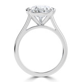 Pear Lab Created Diamond Cathedral Tapered Solitaire Engagement Ring in White Gold (MVSLG1425-W)