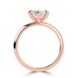 Marquise Lab Created Diamond Cathedral Knife Edge Solitaire Engagement Ring in Rose Gold (MVSLG1426-R)