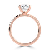 Pear Lab Created Diamond Cathedral Knife Edge Solitaire Engagement Ring in Rose Gold (MVSLG1427-R)