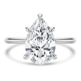 Pear Lab Created Diamond Solitaire Engagement Ring in White Gold (MVSLG1430-W)