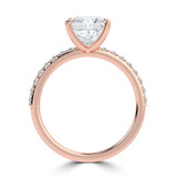 Princess Lab Created Diamond Solitaire with Accents Engagement Ring in Rose Gold (MVSLG1439-R)