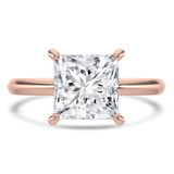 Princess Lab Created Diamond Solitaire Engagement Ring in Rose Gold (MVSLG1441-R)