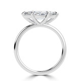 Marquise Lab Created Diamond Horizontally Set Solitaire Engagement Ring in White Gold (MVSLG1445-W)
