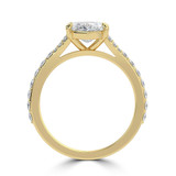 Marquise Lab Created Diamond Cathedral Split Shank Solitaire with Accents Engagement Ring in Yellow Gold (MVSLG1450-Y)