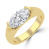 Marquise Lab Created Diamond Horizontally Tension Set Solitaire Engagement Ring in Yellow Gold (MVSLG1458-Y)