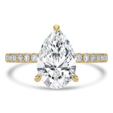 Pear Lab Created Diamond Hidden Halo Solitaire with Accents Engagement Ring in Yellow Gold (MVSLG1464-Y)