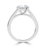 Round Lab Created Diamond Cathedral Split Shank Solitaire Engagement Ring in White Gold (MVSLG1469-W)