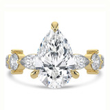 Pear Lab Created Diamond Shared Prong Solitaire with Accents Engagement Ring in Yellow Gold with Marquise Accents (MVSLG1480-Y)