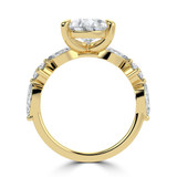 Pear Lab Created Diamond Shared Prong Solitaire with Accents Engagement Ring in Yellow Gold with Marquise Accents (MVSLG1480-Y)