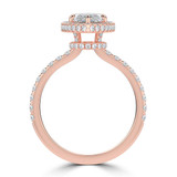 Marquise Lab Created Diamond 6-Prong Open Bridge Rollover Halo Engagement Ring in Rose Gold with Hidden Halo (MVSLG1506-R)