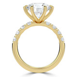 Round Lab Created Diamond 6-Prong Solitaire with Accents Engagement Ring in Yellow Gold (MVSLG1513-Y)