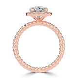 Pear Lab Created Diamond 6-Prong Twisted Rope Halo Engagement Ring in Rose Gold (MVSLG1520-R)