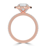 Oval Lab Created Diamond 4-Prong Halo Engagement Ring in Rose Gold with Hidden Accents (MVSLG1523-R)