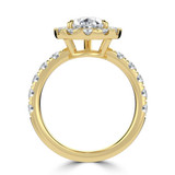 Pear Lab Created Diamond 3-Prong Open Bridge Halo Engagement Ring in Yellow Gold (MVSLG1532-Y)