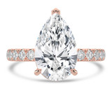 Pear Lab Created Diamond 3-Prong Solitaire with Accents Engagement Ring in Rose Gold (MVSLG1533-R)