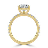 Pear Lab Created Diamond 3-Prong Solitaire with Accents Engagement Ring in Yellow Gold (MVSLG1533-Y)