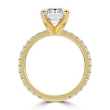 Radiant Lab Created Diamond 4-Prong Solitaire with Accents Engagement Ring in Yellow Gold (MVSLG1537-Y)