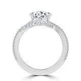 Pear Lab Created Diamond 3-Prong Bypass Solitaire with Accents Engagement Ring in White Gold (MVSLG1548-W)