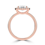 Marquise Lab Created Diamond 4-Prong Open Bridge Halo Engagement Ring in Rose Gold (MVSLG1554-R)