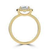 Oval Lab Created Diamond 4-Prong Open Bridge Halo Engagement Ring in Yellow Gold (MVSLG1557-Y)