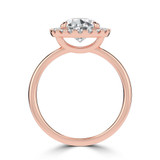 Pear Lab Created Diamond 3-Prong Open Bridge Halo Engagement Ring in Rose Gold (MVSLG1558-R)