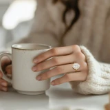 Oval Lab Created Diamond 4-Prong Open Bridge Halo Engagement Ring in Yellow Gold (MVSLG1568-Y)